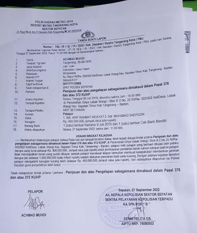 Diduga Tipu Warga Bacalkades Pekayon Terancam Dipenjara 2