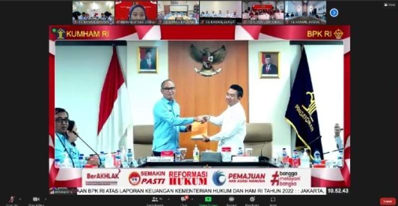 Exit Meeting: BPK Sampaikan Rekomendasi Hasil Pemeriksaan, Kemenkumham Siap Tindaklanjuti