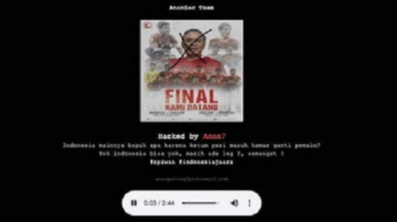 Peretasan situs web PSSI. (pssi.org)