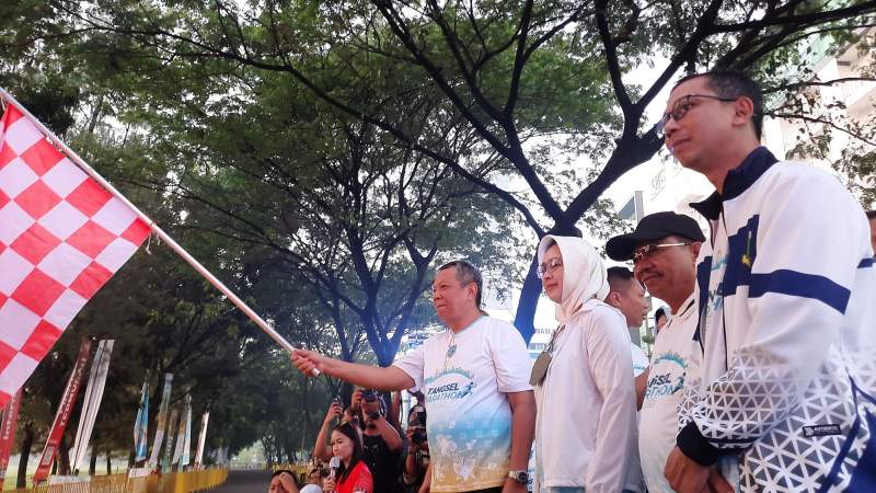 Diikuti 2500 Peserta, Benyamin Lepas Tangsel Maraton