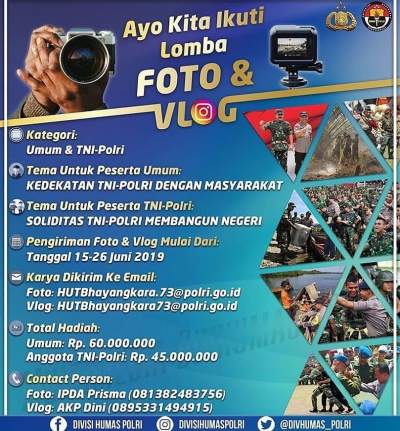 Hari Bhayangkara ke 73, Polda Banten Adakan Lomba Foto dan Vlog Untuk Umum