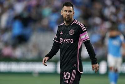 Aksi Lionel Messi bersama Inter Miami di Major League Soccer 2023 (c) AP Photo/Erik Verduzco