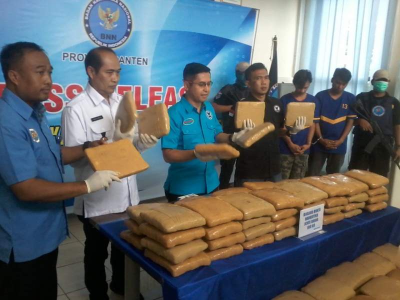100 Kg Ganja Milik Seorang Narapidana Dalam Lapas Diamanakan BNNP Banten