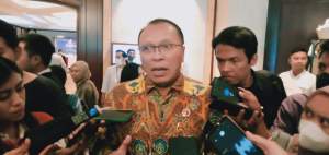 Dirjen Tata Ruang Kementerian ATR/BPN, Gabriel Triwibawa, ditemui awak media saat Rakornas Kementerian ATR/BPN di Jakarta, Selasa (7/3/2023).