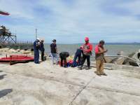 Lokasi kejadian  jatuhnya nahkoda kapal tingkang milik PT Cemindo Gemilang.