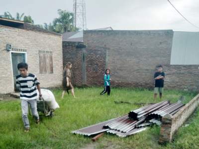 Seratusan Rumah di Sergai Porak Poranda Diterjang Angin Puting Beliung