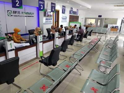 Ilustrasi ruangan BPJS Kesehatan.