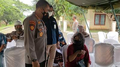 Dirpamobvit Polda Banten Tinjau Vaksinasi Di PLTU 2 Labuan