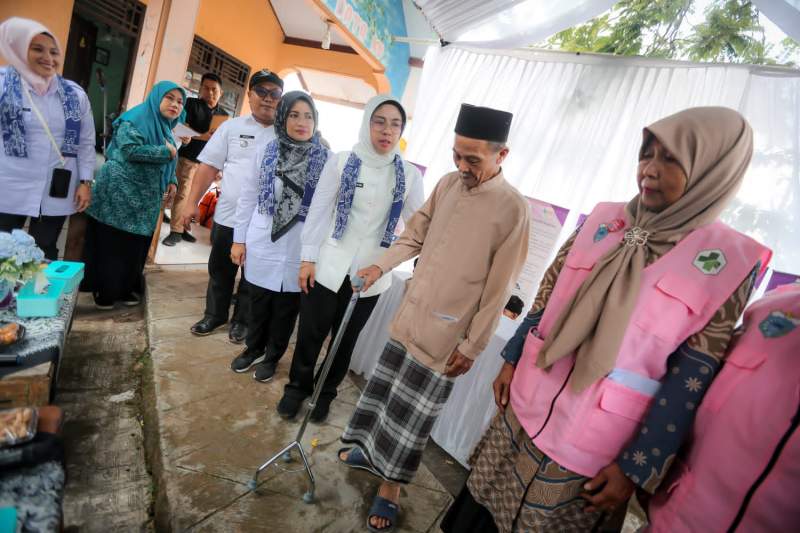 Temui Lansia, Ketua TP Posyandu Provinsi Banten Implementasikan Transformasi New Posyandu