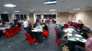 Peserta UKW saat mengikuti ujian terakhir sebelum dinyatakan lulus atau kompeten.