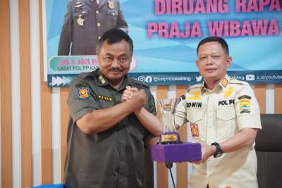 Satpol PP Kab Tangerang Terima Kunker dari Satpol PP Kota Palembang