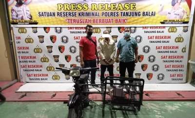 Nyuri Becak Barang Samsul di Ciduk Satreskrim Polres Tanjungbalai Berkat Rekaman CCTV