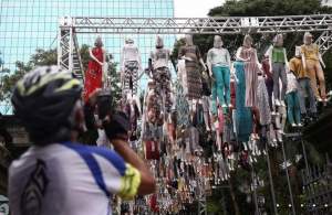 Instalasi Seni di Sao Paulo, Brasil. (Reuters)