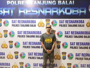 polres tanjungbalai amankan pelaku pemilik narkotika.