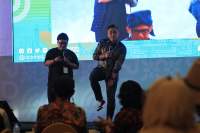 Andika Promosikan Brand Lokal, Tunjukkan Sepatu Buatan Kota Serang di ICCF Riau