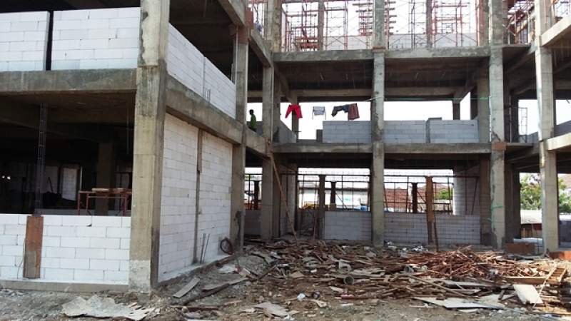 Proyek pembangunan SMPN 28 Kota Tangerang.