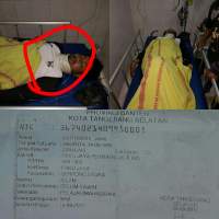 Korban ojek online yang ditabrak angkot.