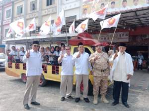 Bacaleg Partai Gerindra Serdang Bedagai naik odong-oeong daftar ke KPU.