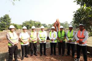 Pj Bupati Letakkan Batu Pertama Pembangunan Embung Perum Sudirman