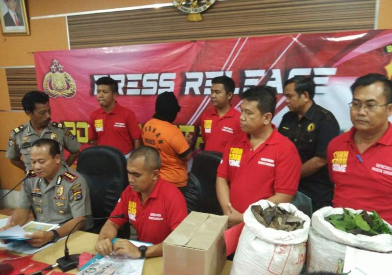 Pelaku penipuan modus penggandaan uang di Mapolreta Tangerang. 