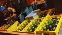 Minuman keras (Miras) yang disita Pol PP Tangsel dari lokasi hiburan malam.