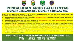 Dishub Kabupaten Tangerang Berlakukan  Rekayasa Lalu Lintas