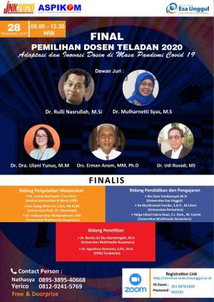 Kompetisi Dosen Teladan 2020 ASPIKOM: Menjadi yang Terbaik