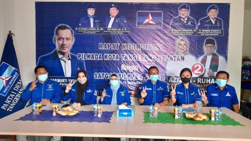 Satgas Pilkada DPP Demokrat saat rapat konsolidasi pemenangan Pilkada Tangsel.