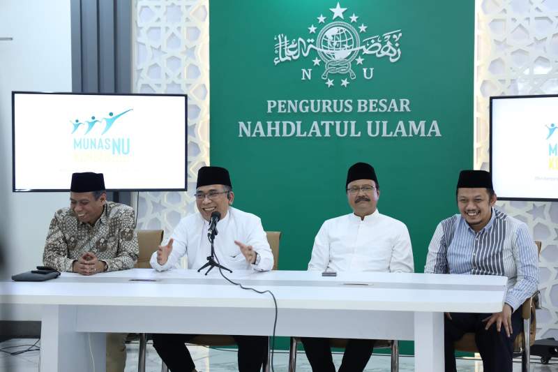 Para pengurus Nahdlatul Ulama di Kantor PBNU, di Jakarta.