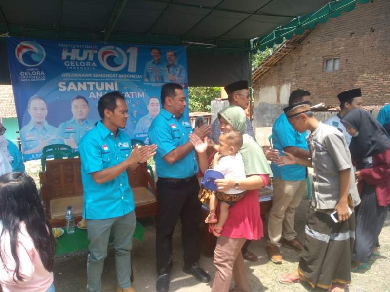 Partai Gelora Berbagi dengan Masyarakat, Rayakan Hut Satu Tahun