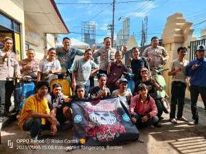 Polsek Cisoka Laksanakan Giat Jum&rsquo;at Curhat Bersama Komunitas Vespa