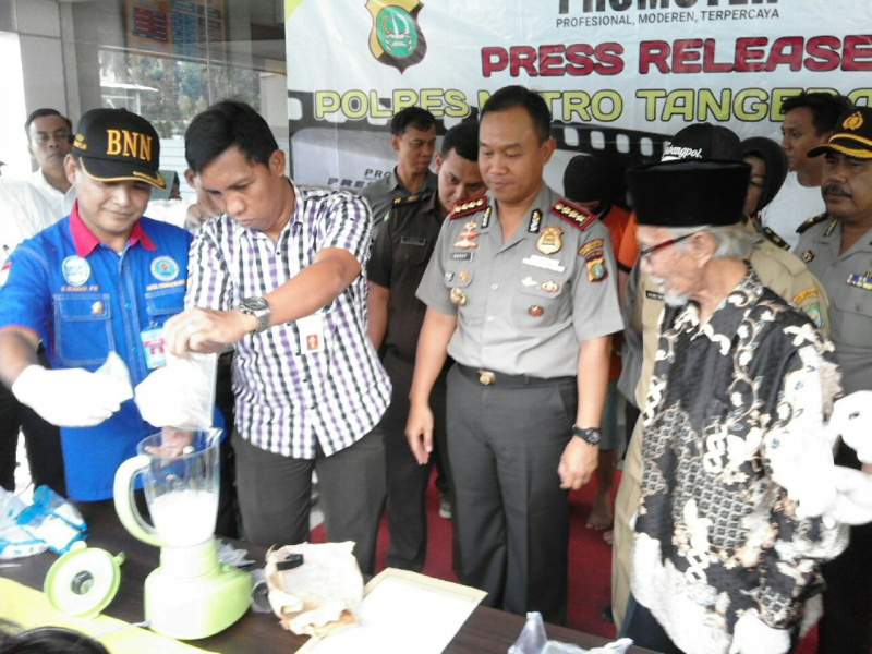 Polrestro Tangerang Musnahkan Sabu Seberat 395 Gram