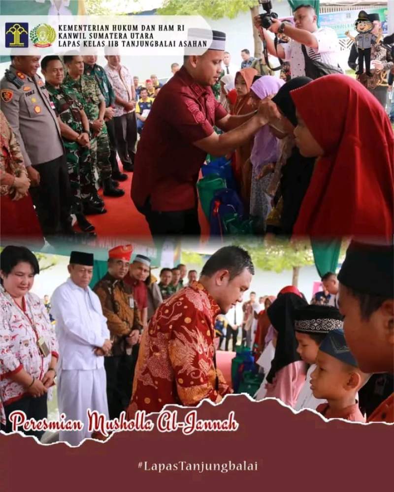 Kakanwil Sumut dan Walikota Tanjungbalai Resmikan Musholla