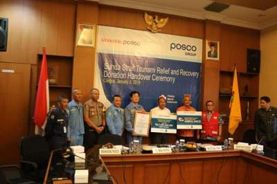 Bantu Korban Tsunami Selat Sunda, PT Krakatau Posko Gulirkan Bantuan