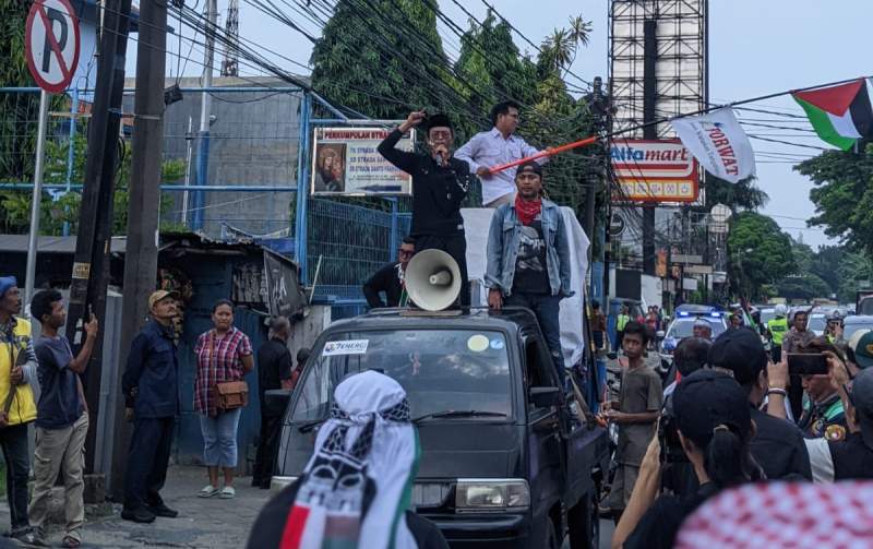 Masyarakat Tangerang Gelar Aksi Bela Palestina, Teriakan Boikot Produk Pro Israel