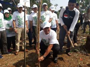 PDAM TKR Tanam Seribu Pohon di Bantaran Sungai Cisadane