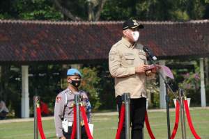 Zaki  Pimpin Apel Gelar Pasukan PPKM Darurat