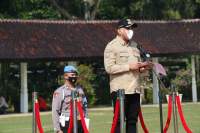 Zaki  Pimpin Apel Gelar Pasukan PPKM Darurat