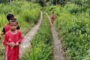 Jalan penghubung yang akan segera dibangun.