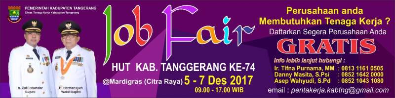 Tekan jumlah Pengangguran, Disnaker Kabupaten Tangerang Gelar Job Fair