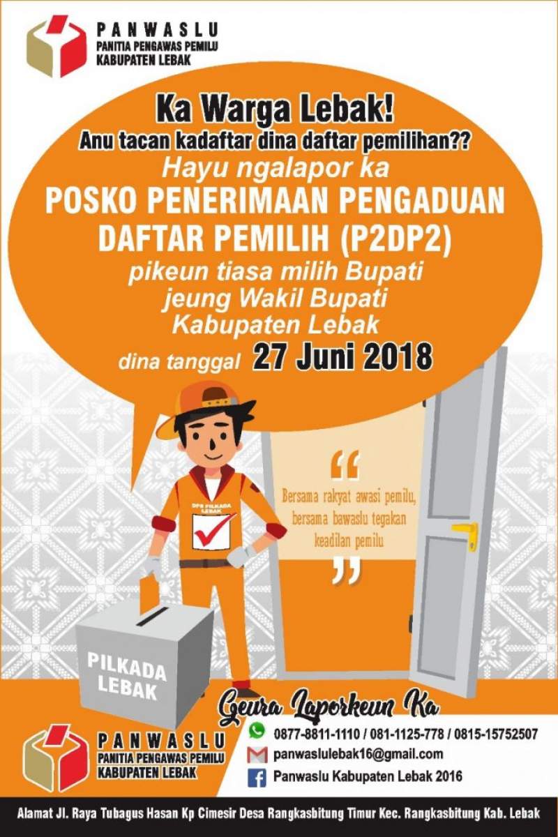 Panwaslu Lebak Buka Posko Pengaduan