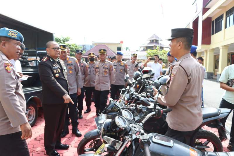 Demi Pelayanan Prima kepada Masyarakat, Kapolres Tanjung Balai Apelkan kendaraan dinas dan Cek Kondisinya
