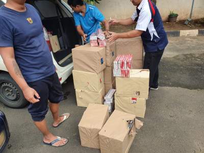 Bea Cukai Banten Amankan Ratusan Ribu Rokok Ilegal dari Jawa Timur