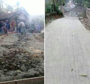 LSM Ombak Menduga Pengerjaan Fisik Desa Margaluyu Bermasalah