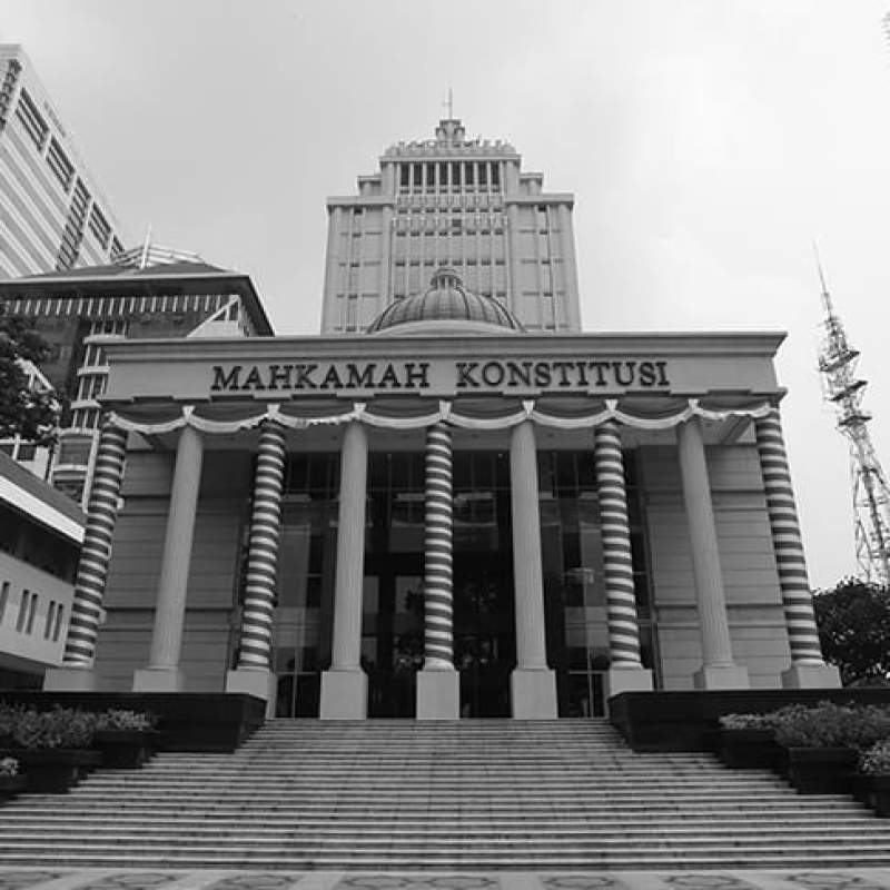 Ilustrasi gedung Mahkamah Konstitusi.
