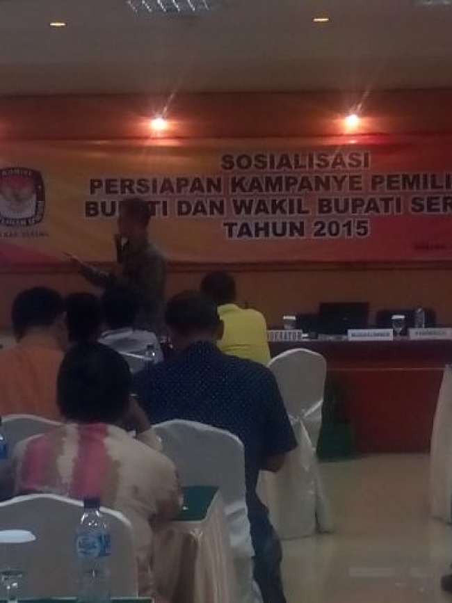 KPU Kabupaten Serang Larang Cabup Dan Cawabup Buat Media Kampanye