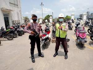 Ditpamobvit Polda Banten Lakukan Pengamanan PT Cemindo Gemilang