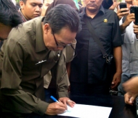 Rektorat Untirta Tanda Tangani Tuntutan Mahasiswa