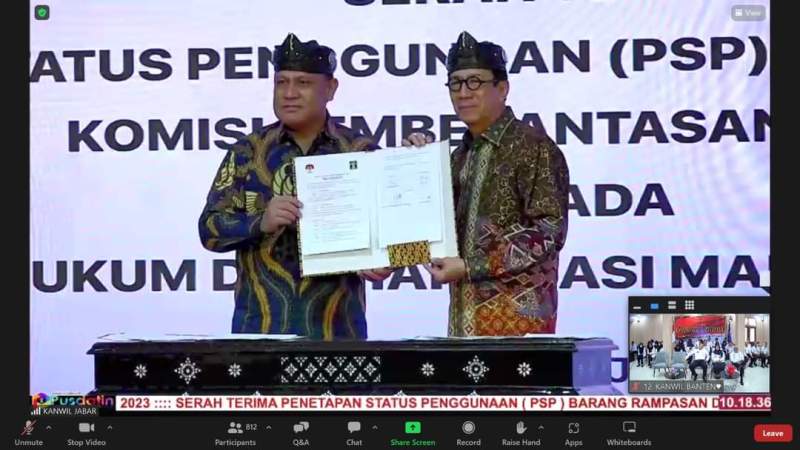 Kemenkumham Terima Penetapan Status Penggunaan Barang Rampasan Dari KPK