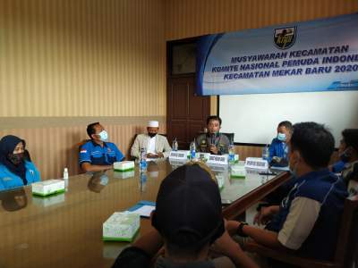 A'ang Junaedi Resmi Jabat Ketua DPK KNPI Mekar Baru